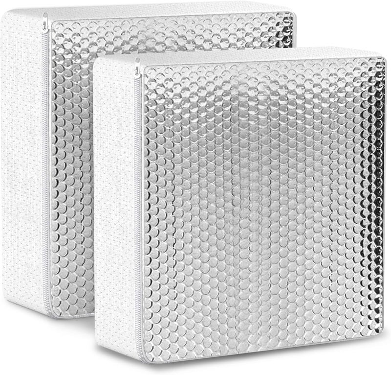 Toldear 2 Pack RV Vent Insulator and Skylight Cover 14″x14″x3″ with UV Protection Layer Reduce Heat Transfer & Increase A/C Efficiency RV Accessories for Vent Inside Camper Trailer - Image 1